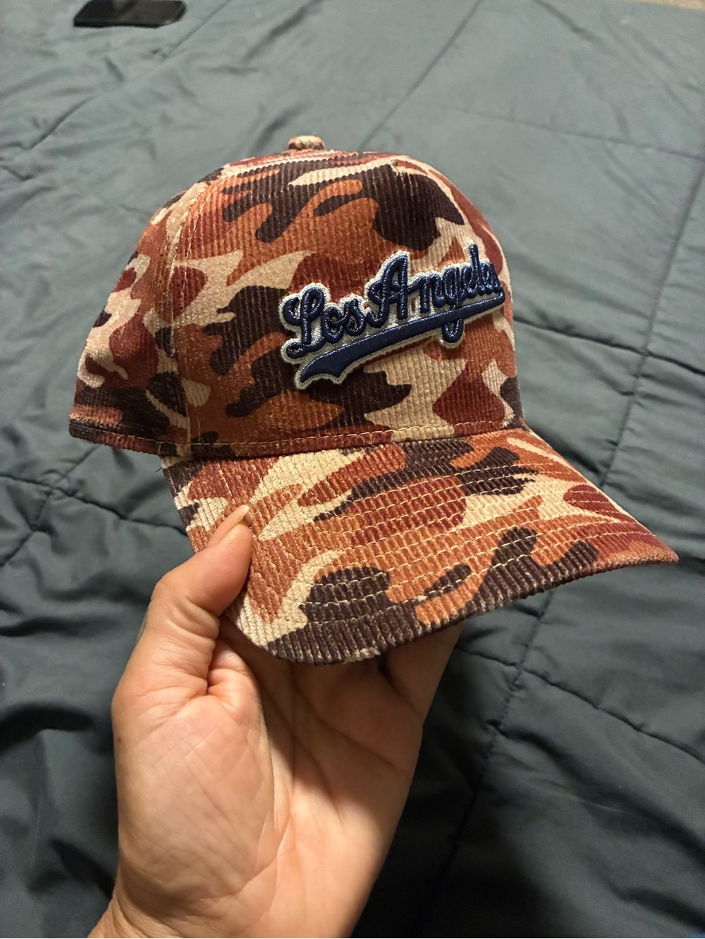 Corduroy Camo 'Los Angeles' Baseball Cap - Brown Camo